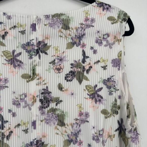 CJ Banks Women's Floral Knit Sweater Midi Dress Set 2 Piece Purple White Size 1X - Picture 9 of 15